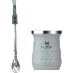 Combo Mate Stanley Classic 236ml + Bombilla Spoon Color Gris - Verde Lisa Liso