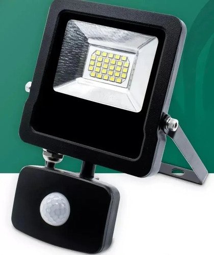 Foco Led Exterior 20w Sensor De Movimiento Fotocelula 1 Año Blanco Frío - Imagen 2