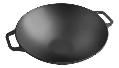 Wok Hierro Curado 36cm C/asas Ref.37291 Victoria Negro