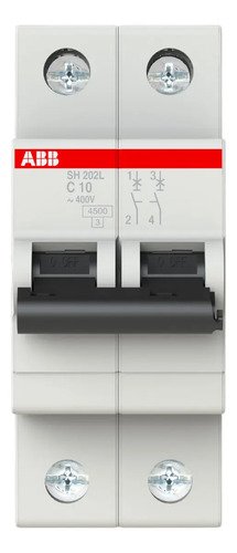 Llave Térmica Bipolar Termomagnética 10/16/20/25 A 4,5ka Abb Color 10a - Imagen 2