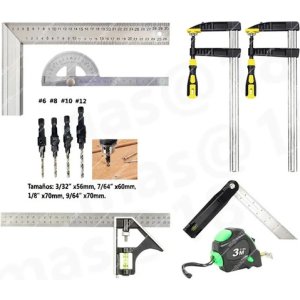 Kit Set De Herramientas Varias Carpintería Medición Otras
