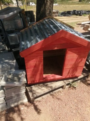 Casilla Casita Cucha Perro Mediana Premium Madera 70x50cm Rojo - Imagen 3