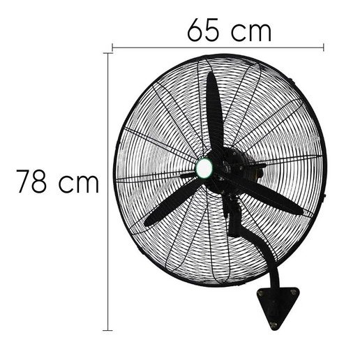 Ventilador Industrial Comercial Pared 65cm 1250rpm 120w 65 Cm 50 Hz Black 3 - Imagen 6