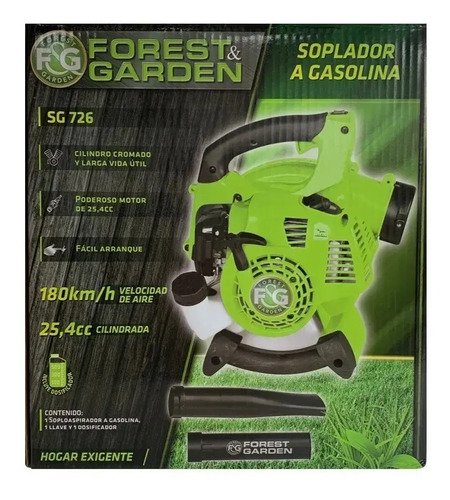 Soplador A Gasolina Forest&garden 25,4cc Sg726 - Ty Verde Y Negro - Imagen 4
