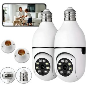 Cámara Seguridad Wifi Foco 360 1080p Alarma X2 Blanco