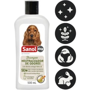 Champú Neutralizante De Olores Para Perros Sanol, 500 Ml Hierba Dulce