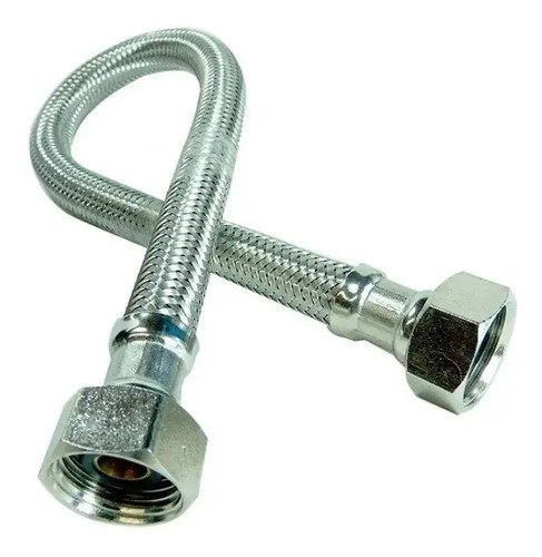 Colilla Para Calefón, Soporta Agua Fría O Caliente, 40 Cm Plateado (metalizado) - Imagen 2