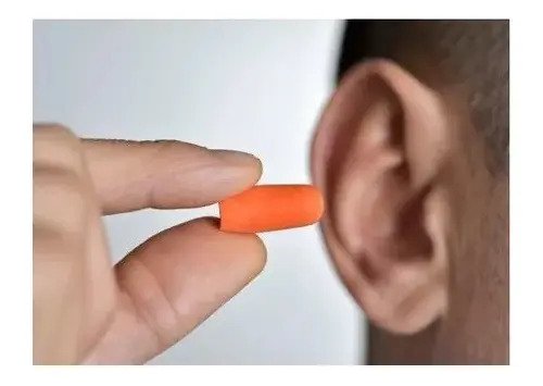 Tapón Auditivo Tipo Esponja Para Oídos Dormir En El Trabajo Naranja - Imagen 2