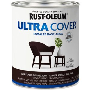 Pintura Esmalte Al Agua Ultra Cover Rust Oleum 0,9lt Cafe Satinado