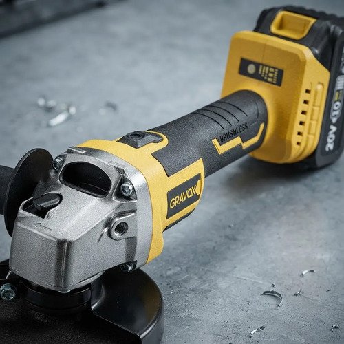 Amoladora Angular Brushless Gravox + Batería Y Cargador- Tyt Amarillo 50/60 - Imagen 4