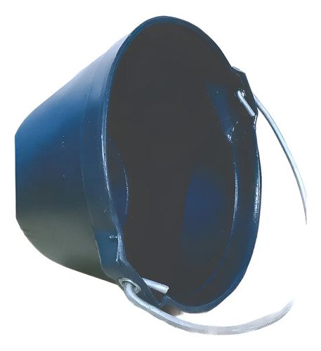 Balde De Obra Reforzado 10 Lts Varilla De 8 Mm - Hecho Aca! Negro
