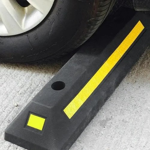 Tope Tranca Para Estacionamiento/parking/garage Reflectivo Negro - Imagen 3