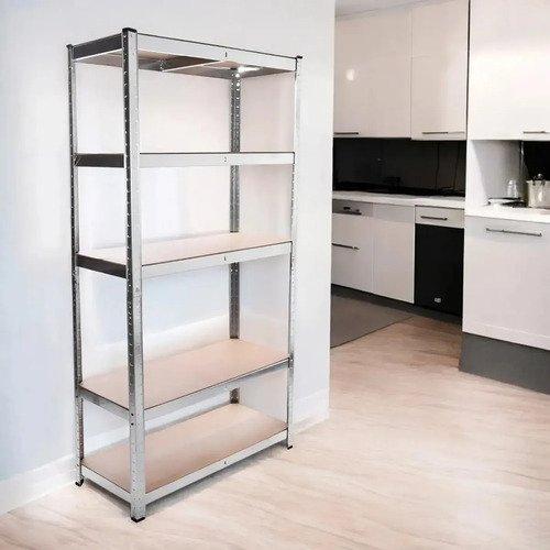 Estanteria Metalica Encastrable 5 Estantes 90x40x180 Cm Color Plateado - Imagen 4