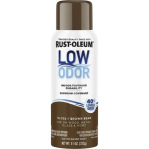 Low Odor Pintura Base Agua En Aerosol Brillante 312g Marron