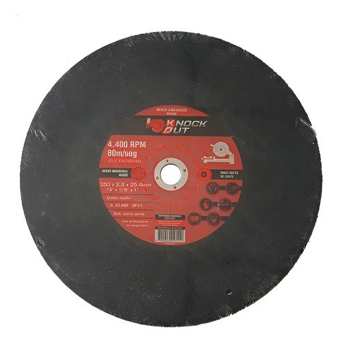 Disco Abrasivo De Corte 14 Pulgadas Knock Out (x5) Color Rojo