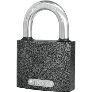 Candado Ingco De Hierro Con Llave Y Cubierta Impermeable Negro