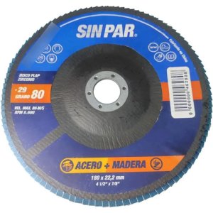 Disco Flap Sin Par 180 Mm Zirconio Metal Y Madera Caja X 5 Grano 80