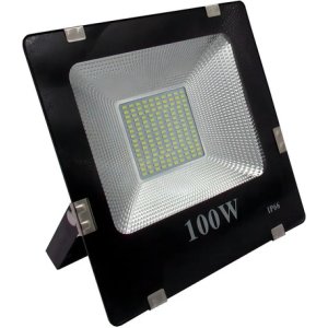Foco Led Exterior 100w Negro Blanco Neutro