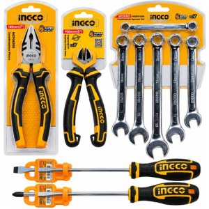 Set De Herramientas Para Mecánico Basico Ingco Amarillo