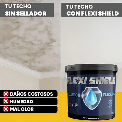 Agente Sellador Impermeabilizador Transparente Water Flexishield De 1 Litro - Imagen 2