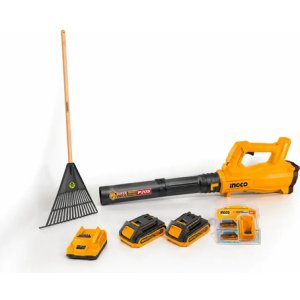Sopladora Con 2 Baterías Y Cargador Ingco Cabli203235 Amarillo