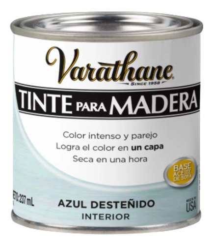 Tinte Para Madera Varathane Blanco Antiguo 0.946l Colores Azul Desteñido