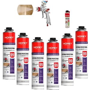 Poliuretano Proyectable Caja X12 + Pistola Neumatica Cleaner