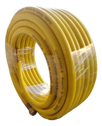 Manguera 15 Metros Para Compresor/aire Reforzada Pvc 300psi Color Amarillo - Imagen 3