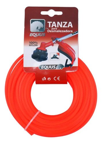 Tanza Cuadrada 3.0mm X 15m Para Desmalezadora Equus Naranja