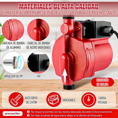 Bomba Presurizadora Automática Arcashopping 120w Para Calefont Y 2 Baños - Imagen 3
