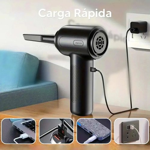 Mini Aspiradora Sopladora Inalámbrica Portátil Para Hogar Negro - Imagen 9
