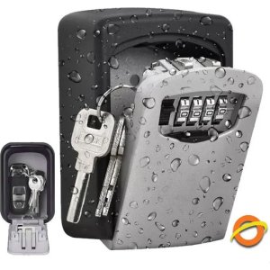 Caja Fuerte Seguridad Guarda Llaves Pared Con Combinacion Color Gris Oscuro