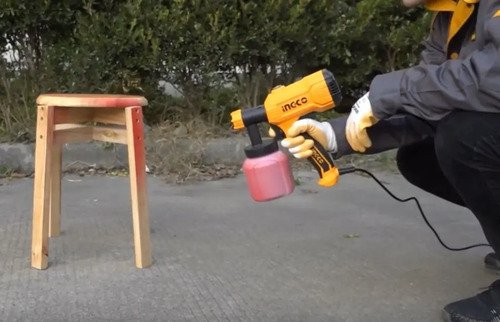 Pistola De Pintar Eléctrica 450w Ingco No Requier Compresora Amarillo - Imagen 6