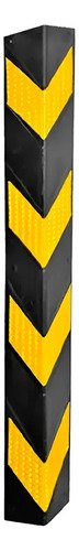 Protector Esquina Estacionamiento 80cm Guarda De Goma Wadfow Negro Y Amarillo