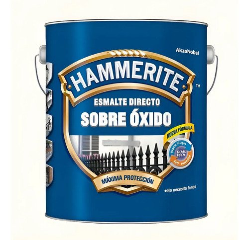 Esmalte Convertidor De Óxido Forja Negro 900 Ml Hammerite Fc Azul