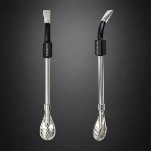 Bombilla Para Mate Stanley Spoon Acero Inoxidable Color Negro